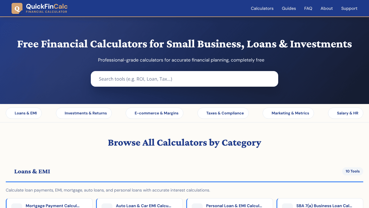 Quick Financial Calculator