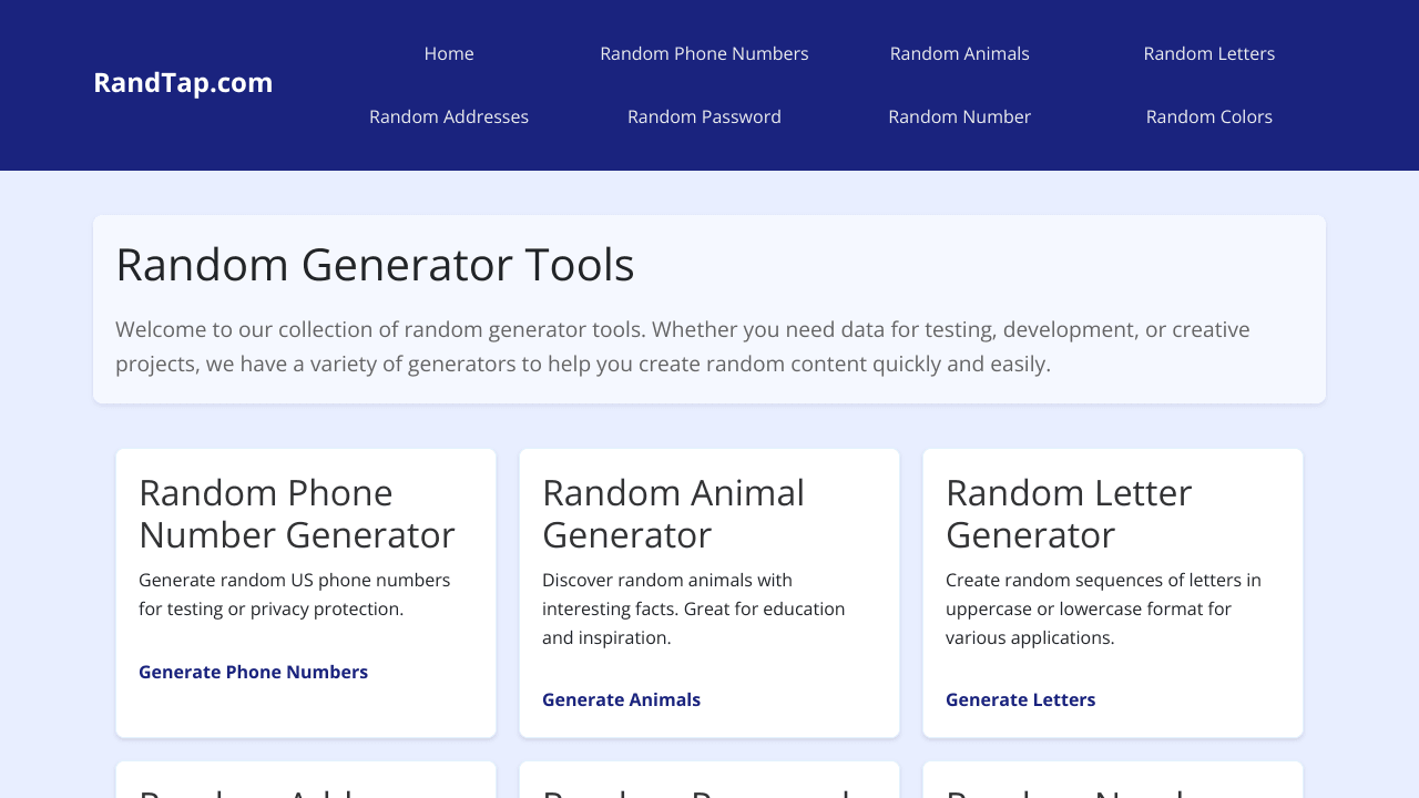 Random Generator Tools