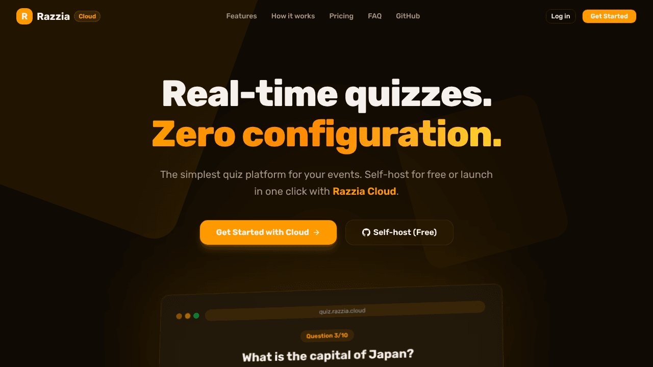 Razzia Cloud — Quiz Platform for Events