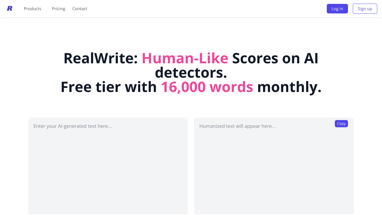RealWrite - Free AI text humanizer.