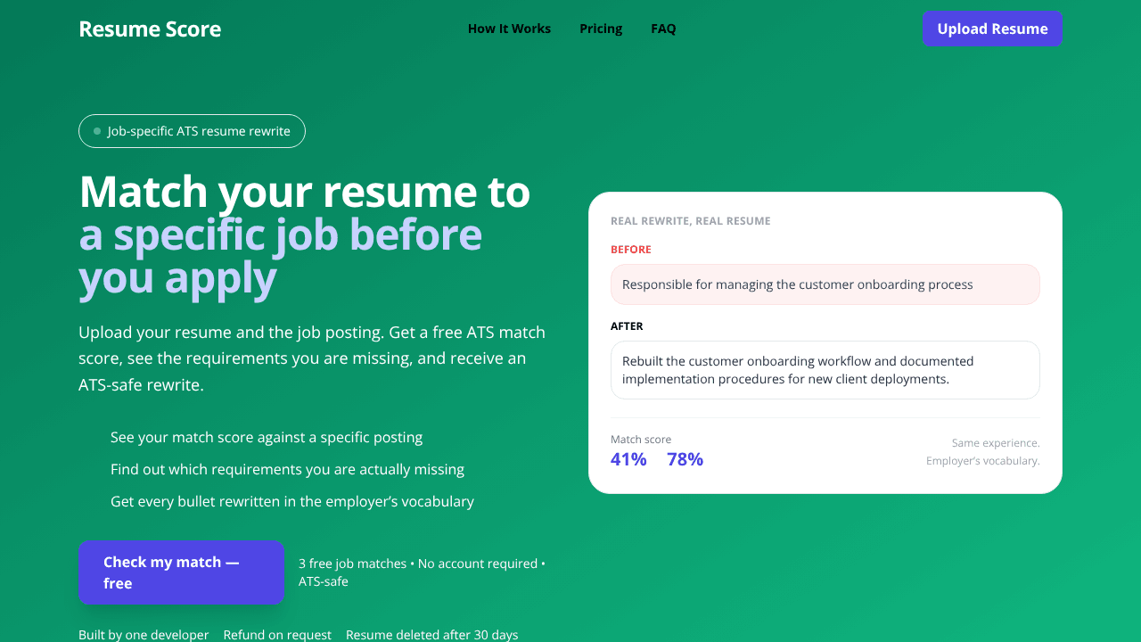 Resume Score