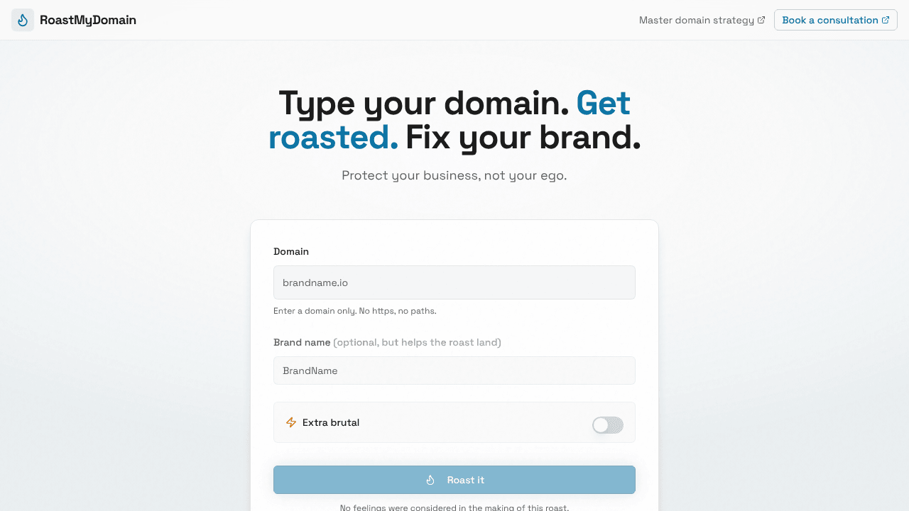 RoastMyDomain
