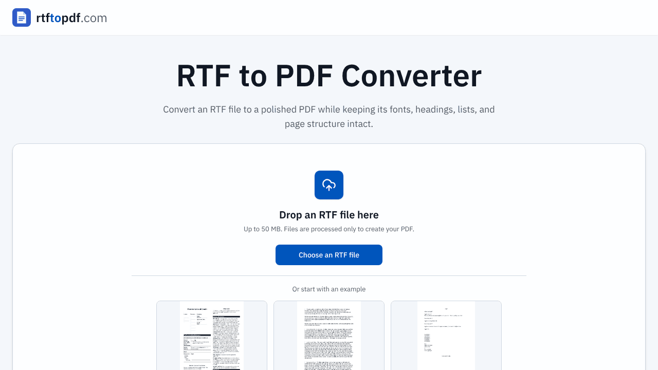 RTF to PDF Converter