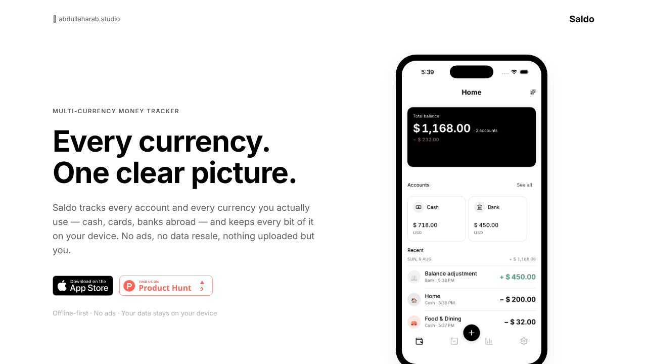 Saldo - Personal Finance