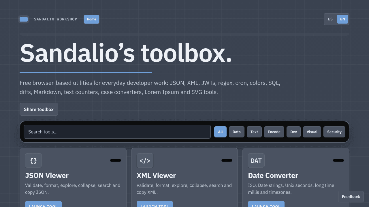 Sandalio Developer Toolbox