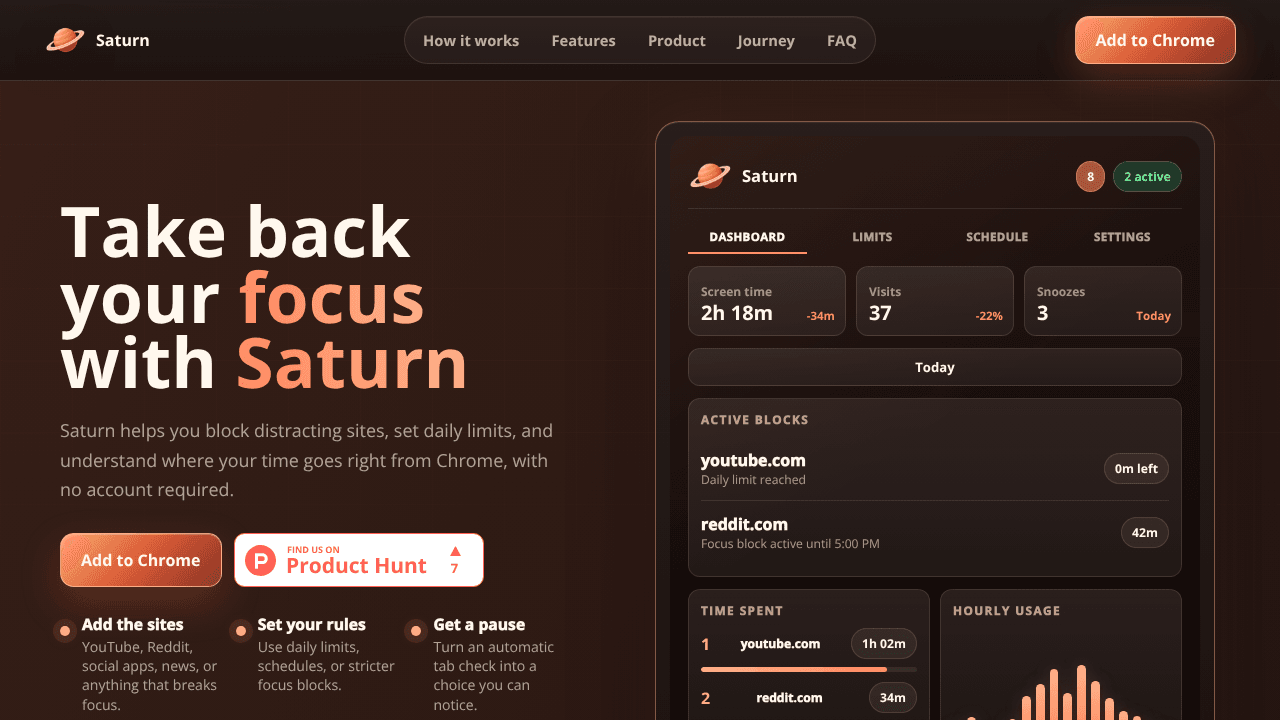 Saturn - Screen Time Manager