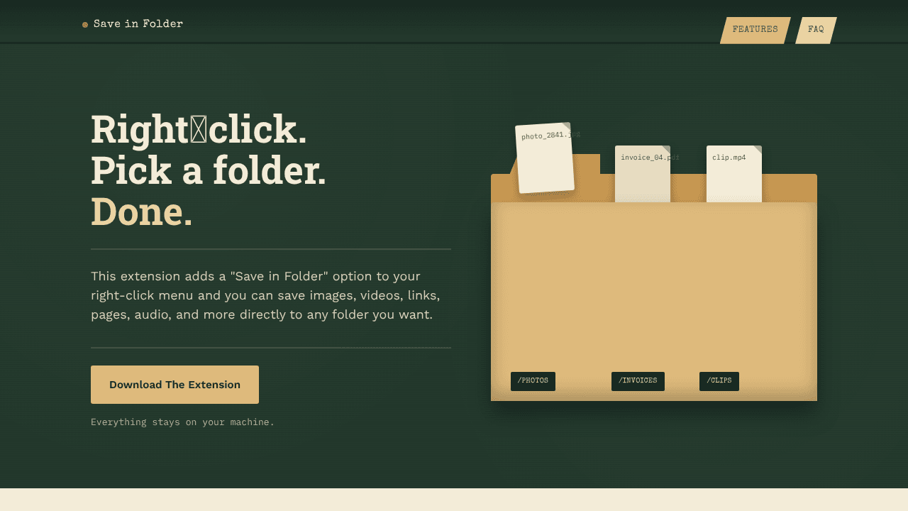 Save in Folder