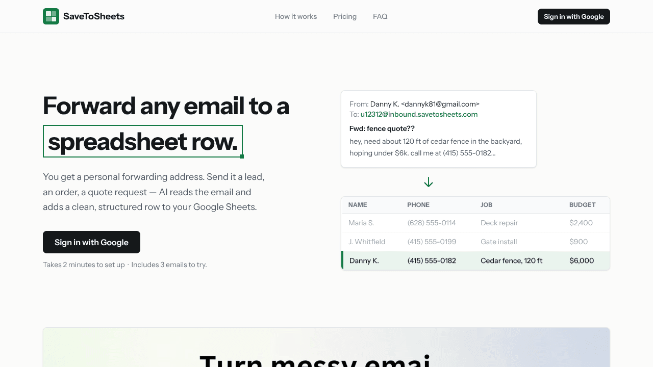 SaveToSheets