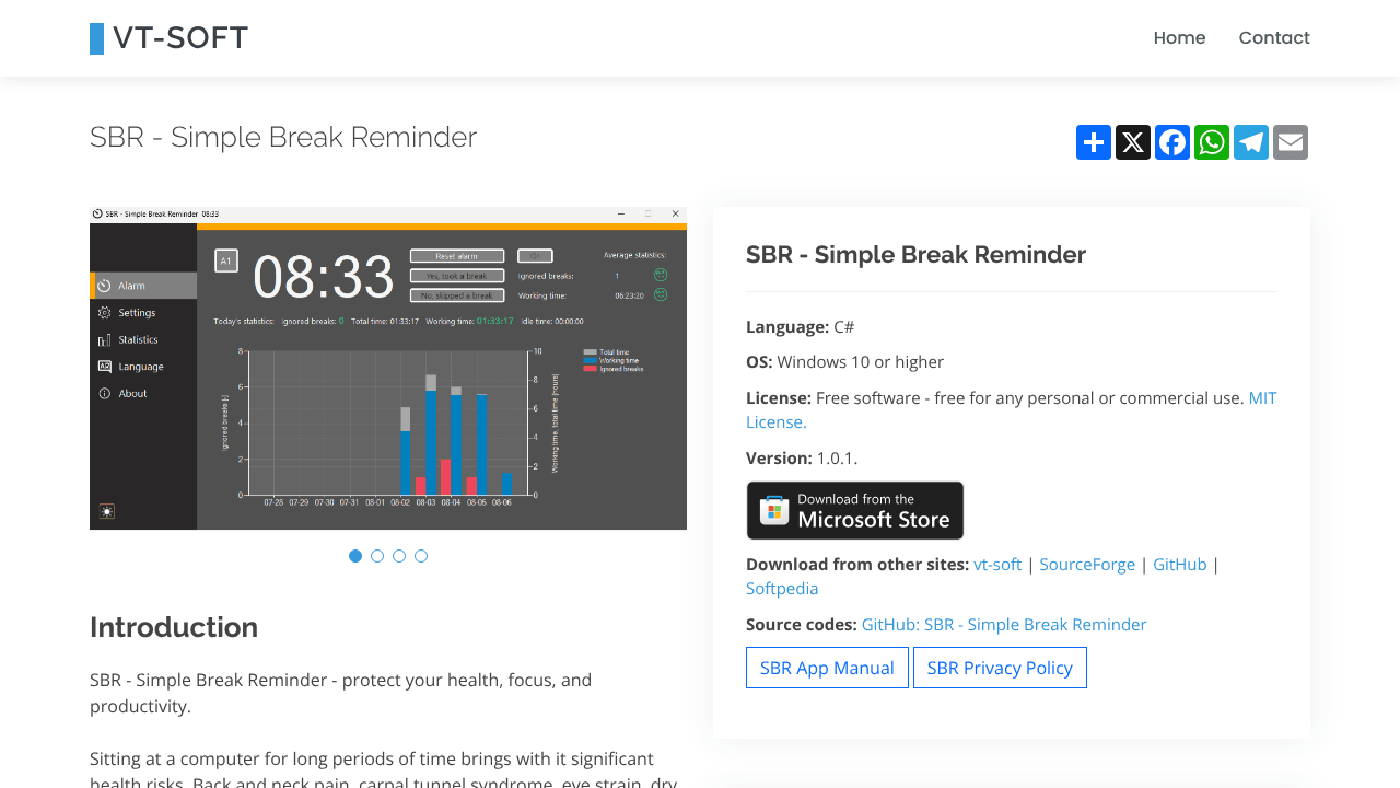 SBR - Simple Break Reminder