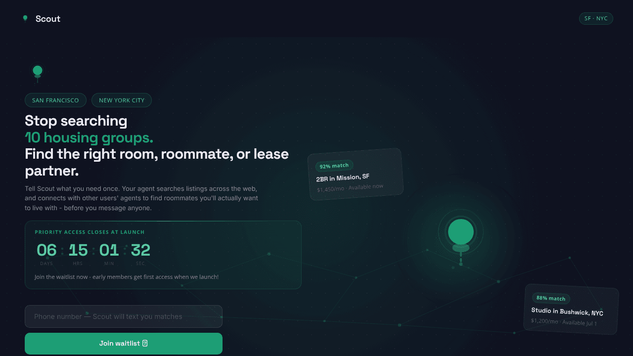Scout - let your agent scout for rooms.