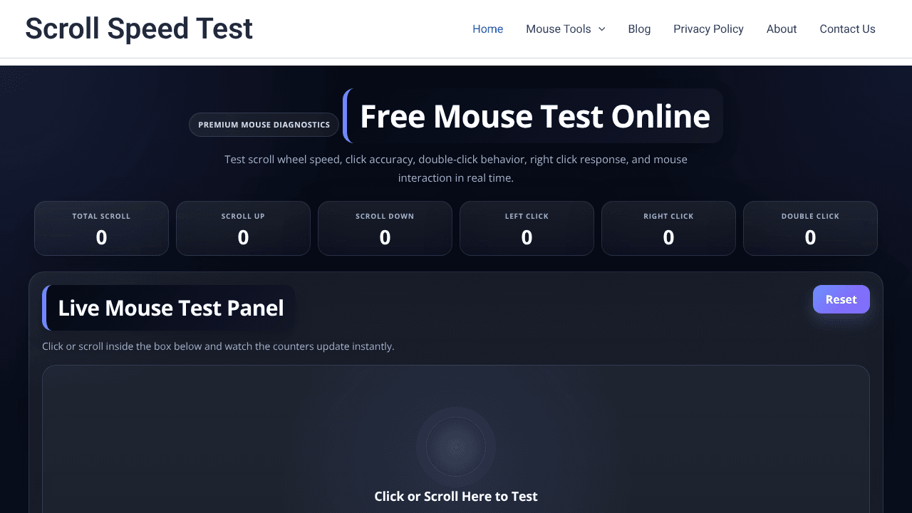Scroll Speed Test