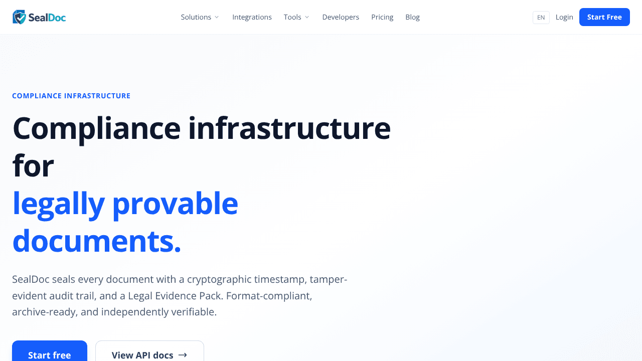 SealDoc — independently verifiable