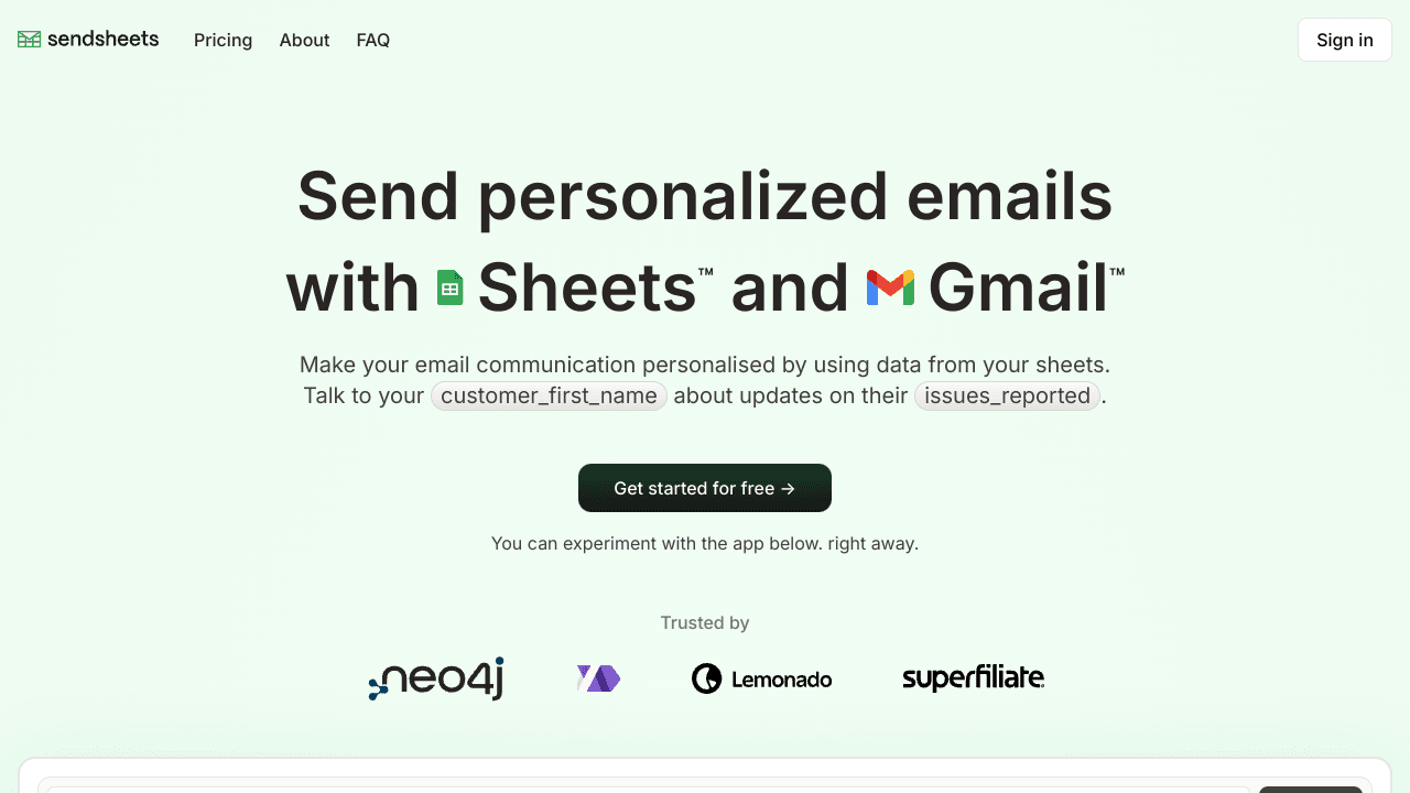 sendsheets