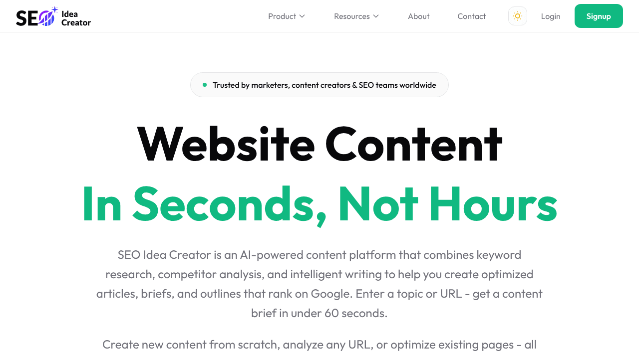 SEO Idea Creator