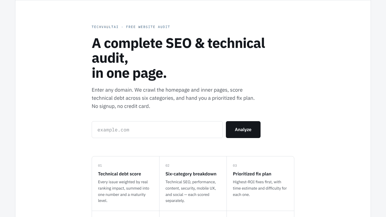 SEO & technical audit