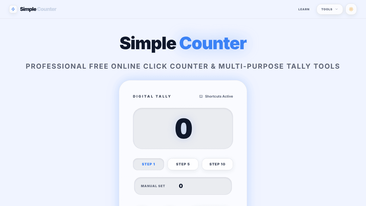 Simple Counter website screenshot