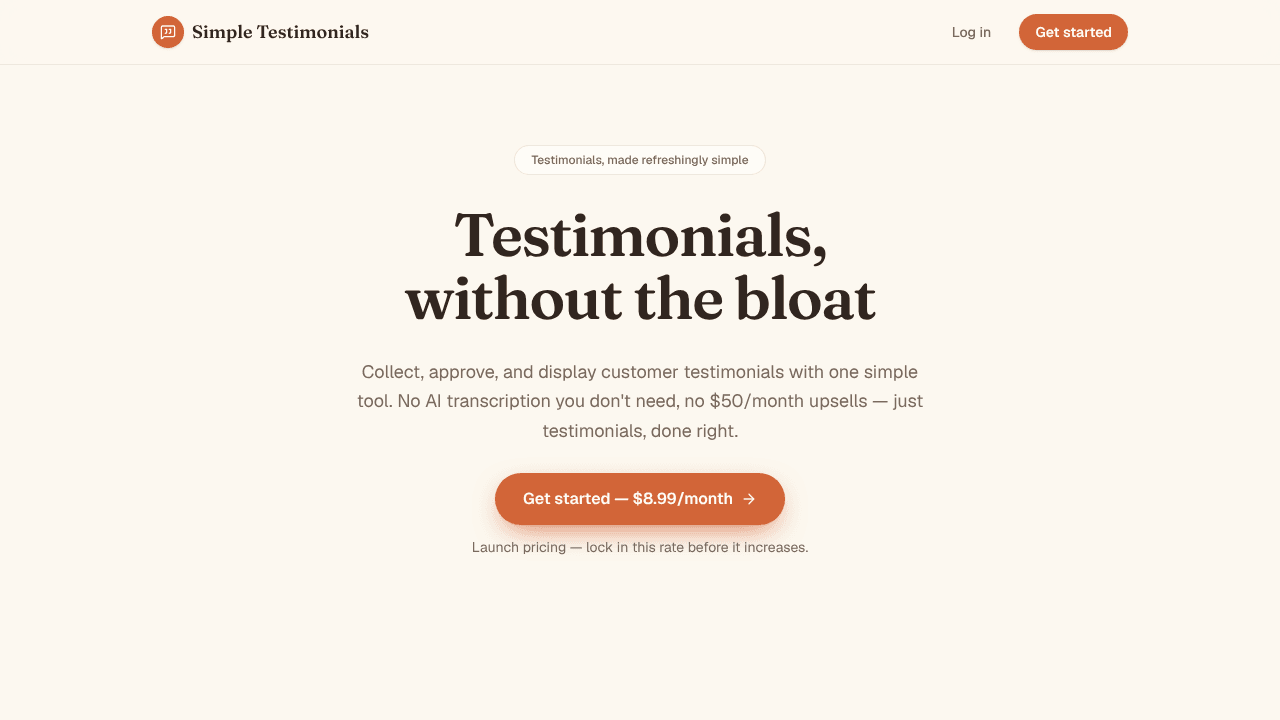 Simple Testimonials