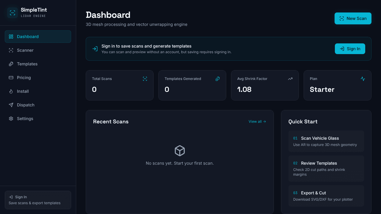 SimpleTint website screenshot