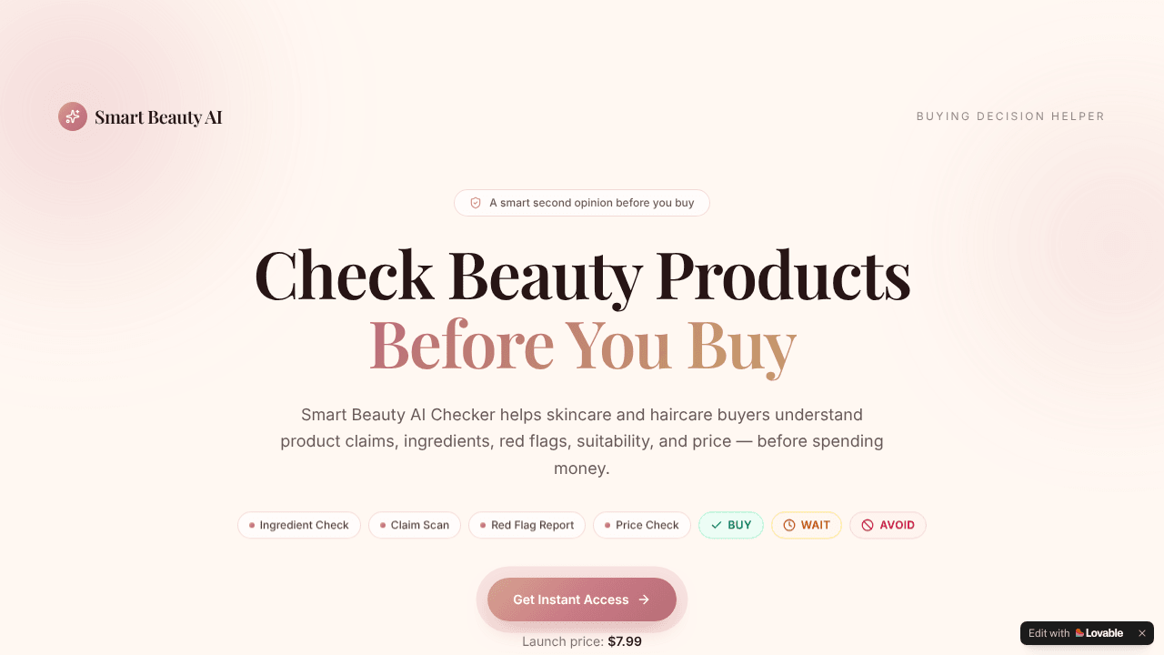 Smart Beauty AI Checker