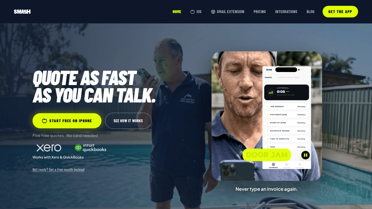 SMASH Voice to Invoice