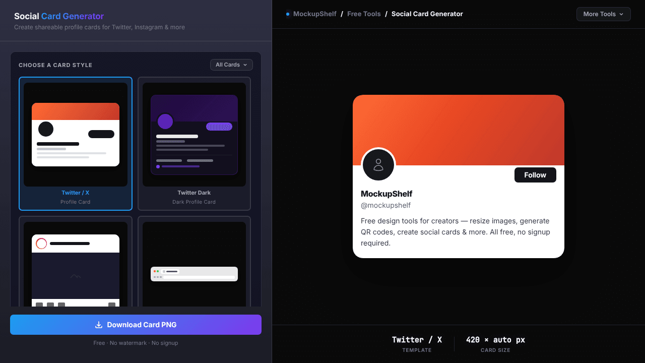 Social Card Generator