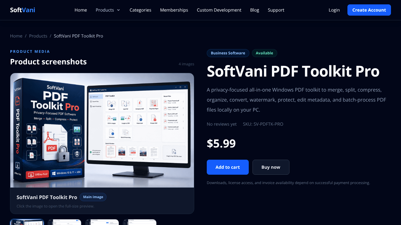SoftVani website screenshot