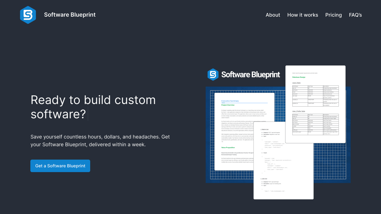 Software Blueprint