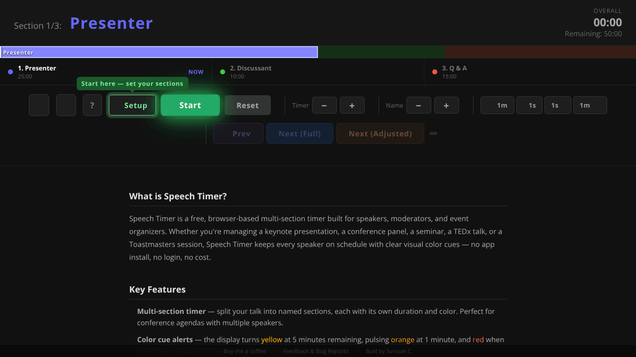 Speech Timer