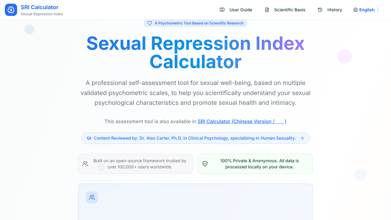SRQuiz: Sexual Repression Index Calc