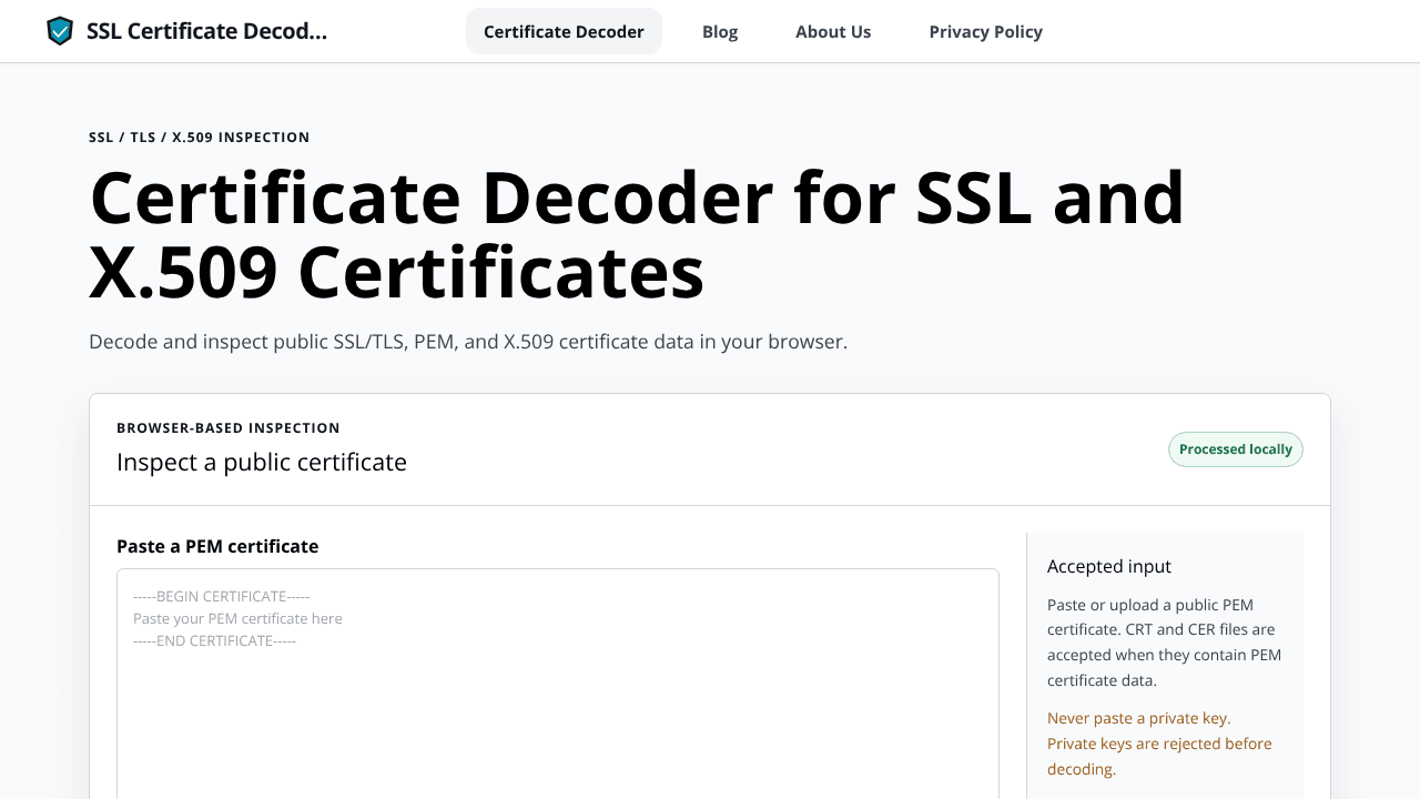 SSL Certificate Decoder