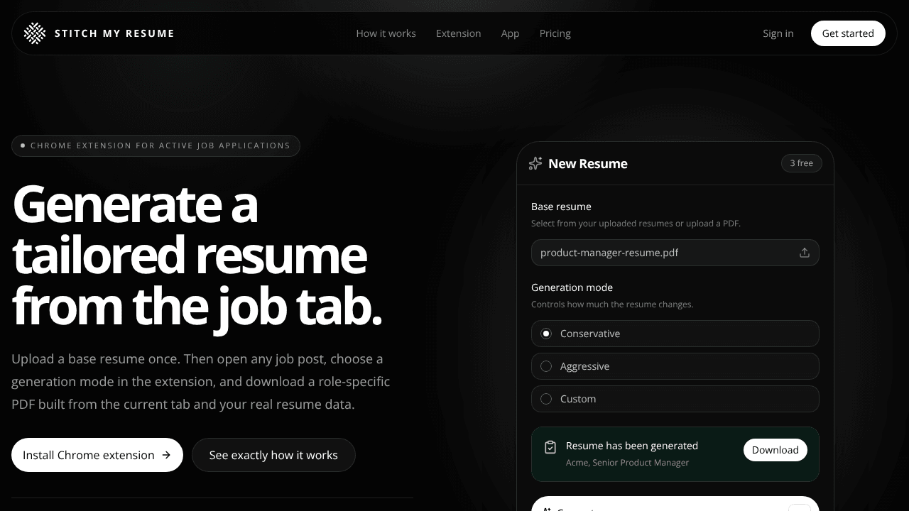 Stitch My Resume