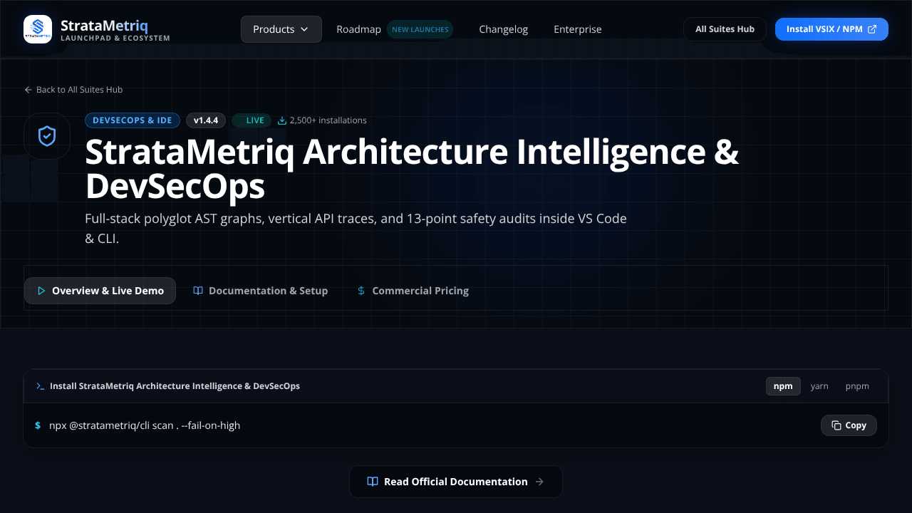 StrataMetriq Architecture Intelligence