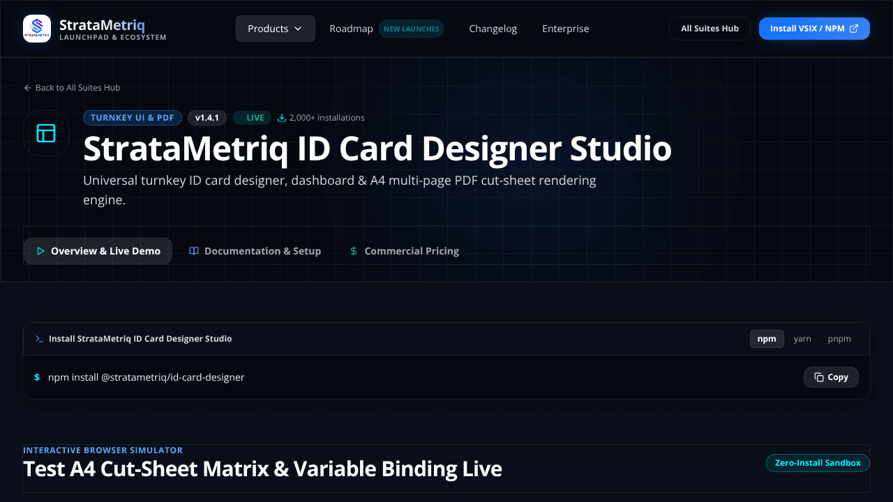 StrataMetriq ID Card Designer
