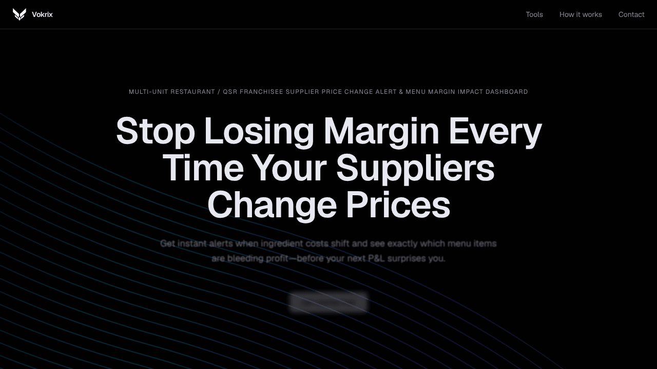 Supplier Price Change Alert Menu Margin
