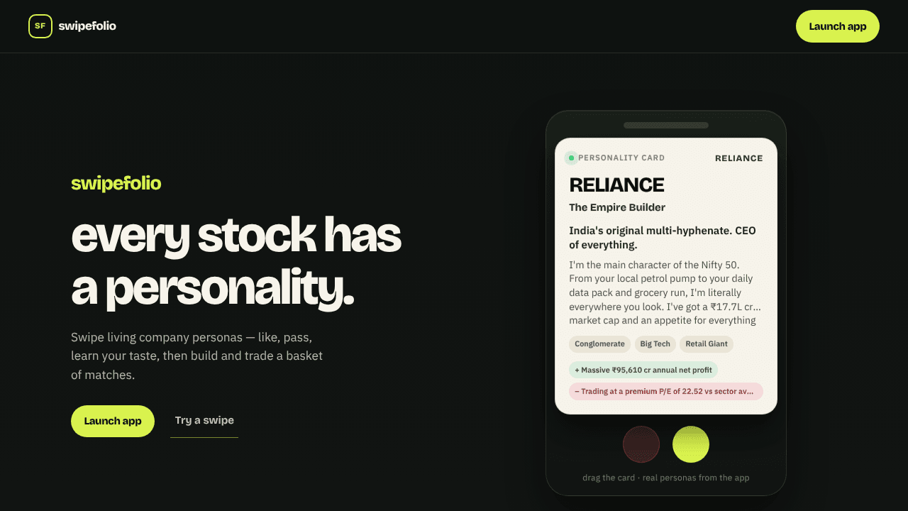 Swipefolio.in