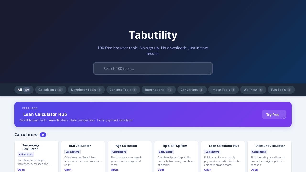 Tabutility