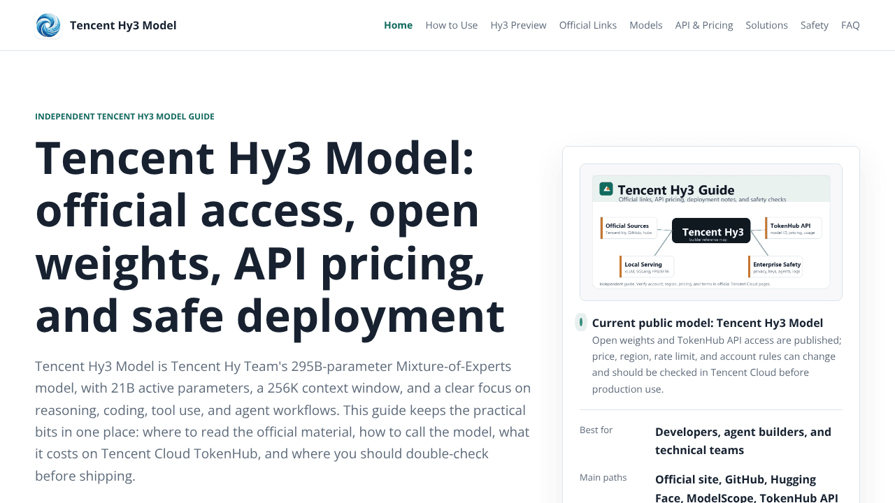 Tencent Hy3 Model Guide