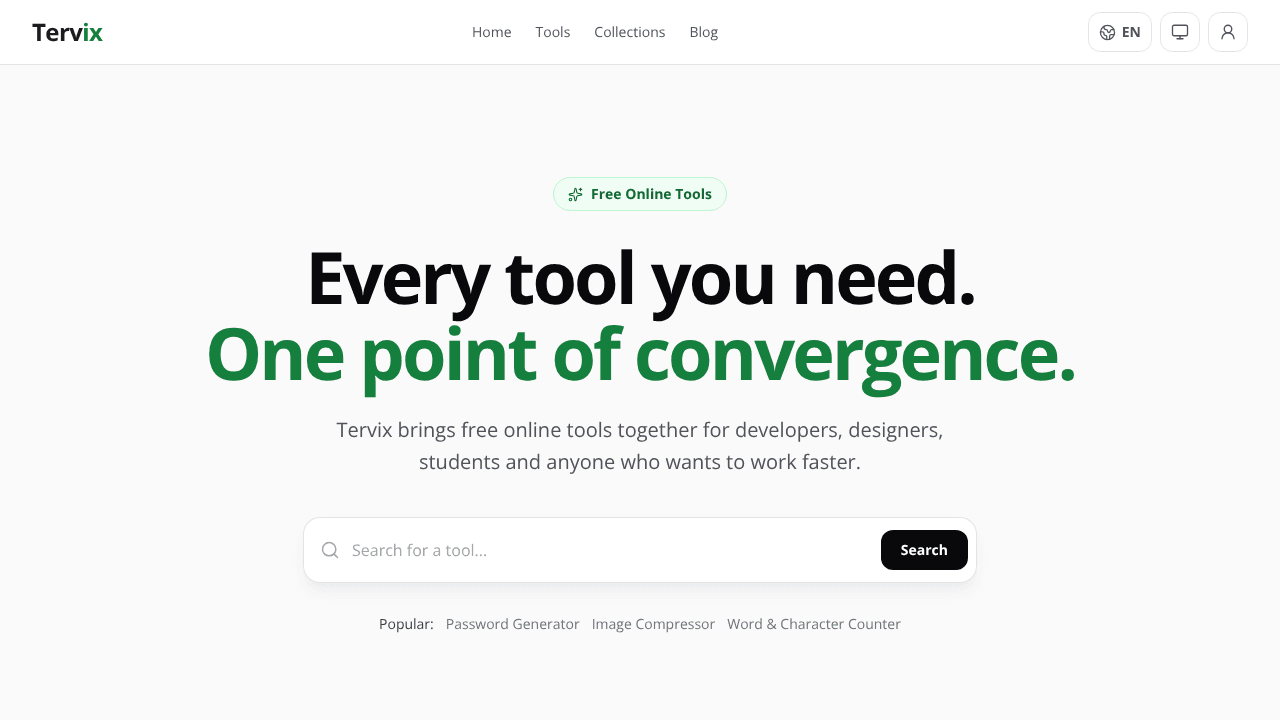 Tervix — Free Online Tools