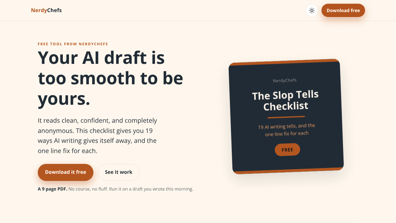 The Slop Tells Checklist