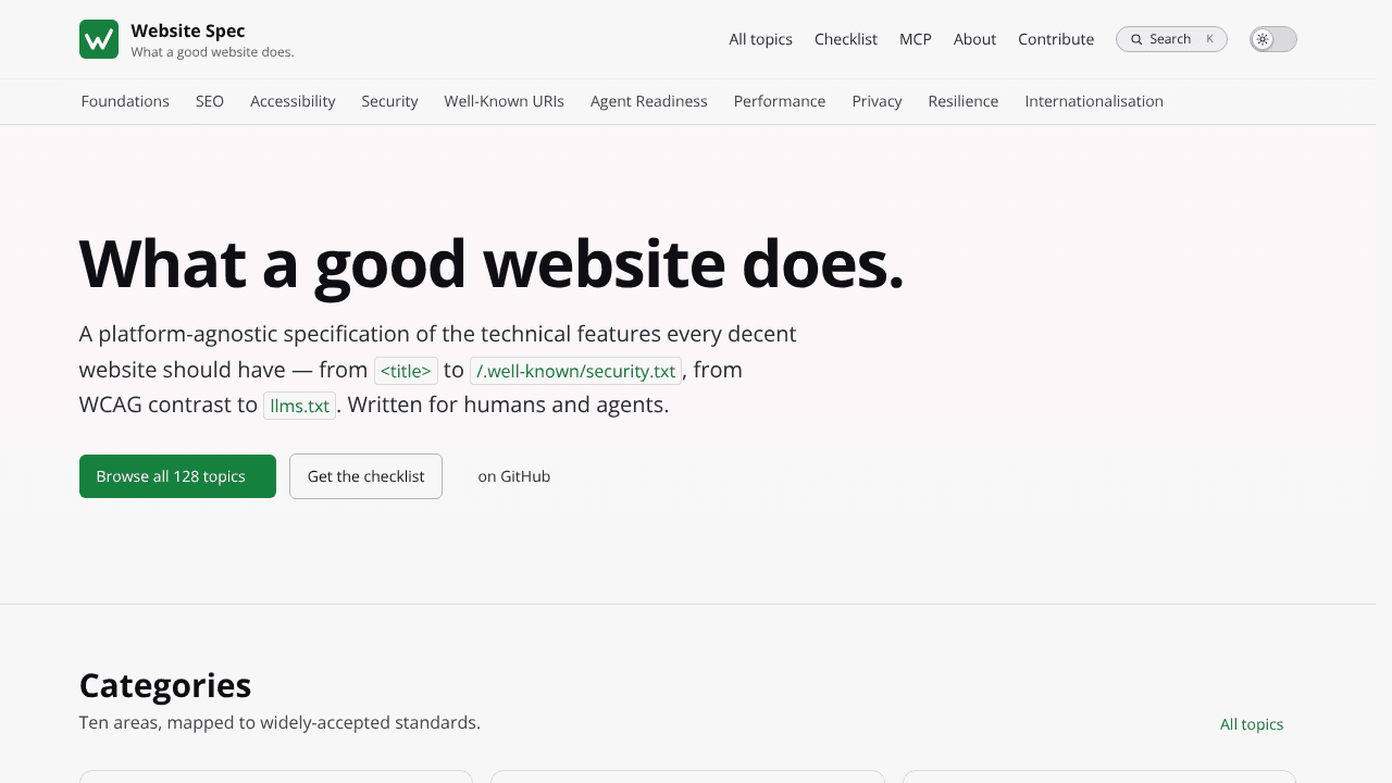 The Website Specification