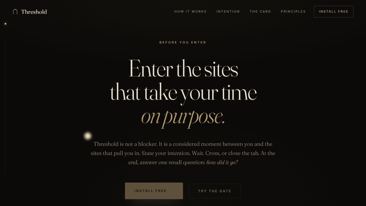 Threshold: Intentional Browsing