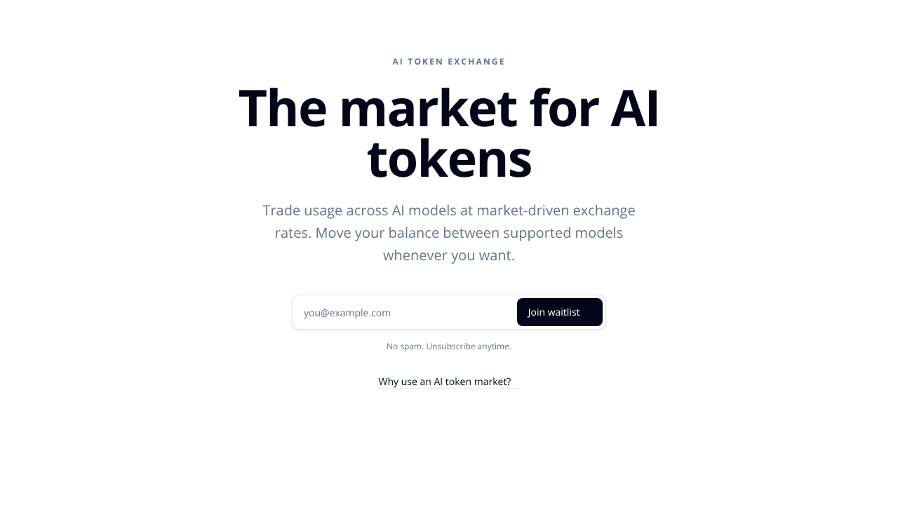 Trade your AI Tokens