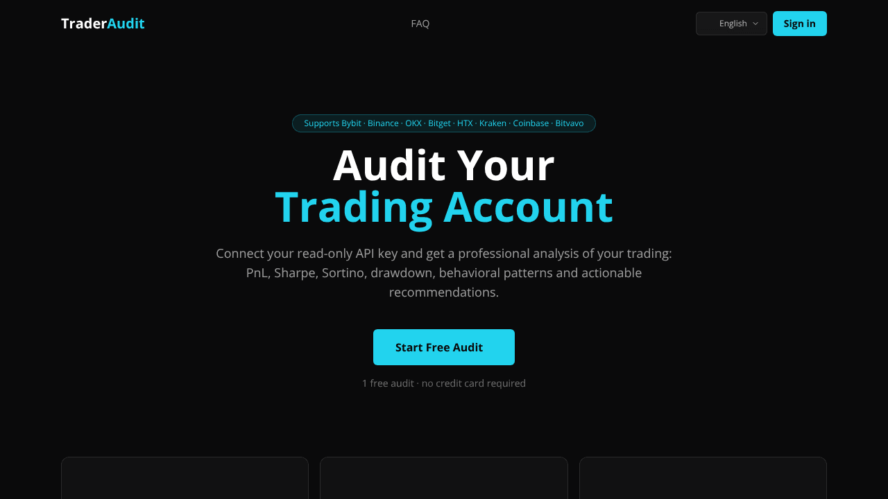 TraderAudit — audit your trading account