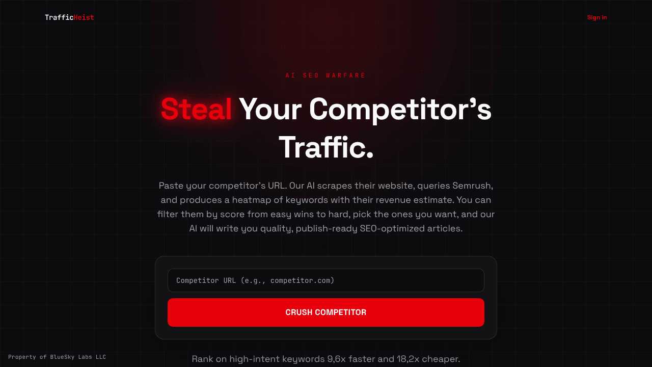 TrafficHeist - Your Competitor's Traffic