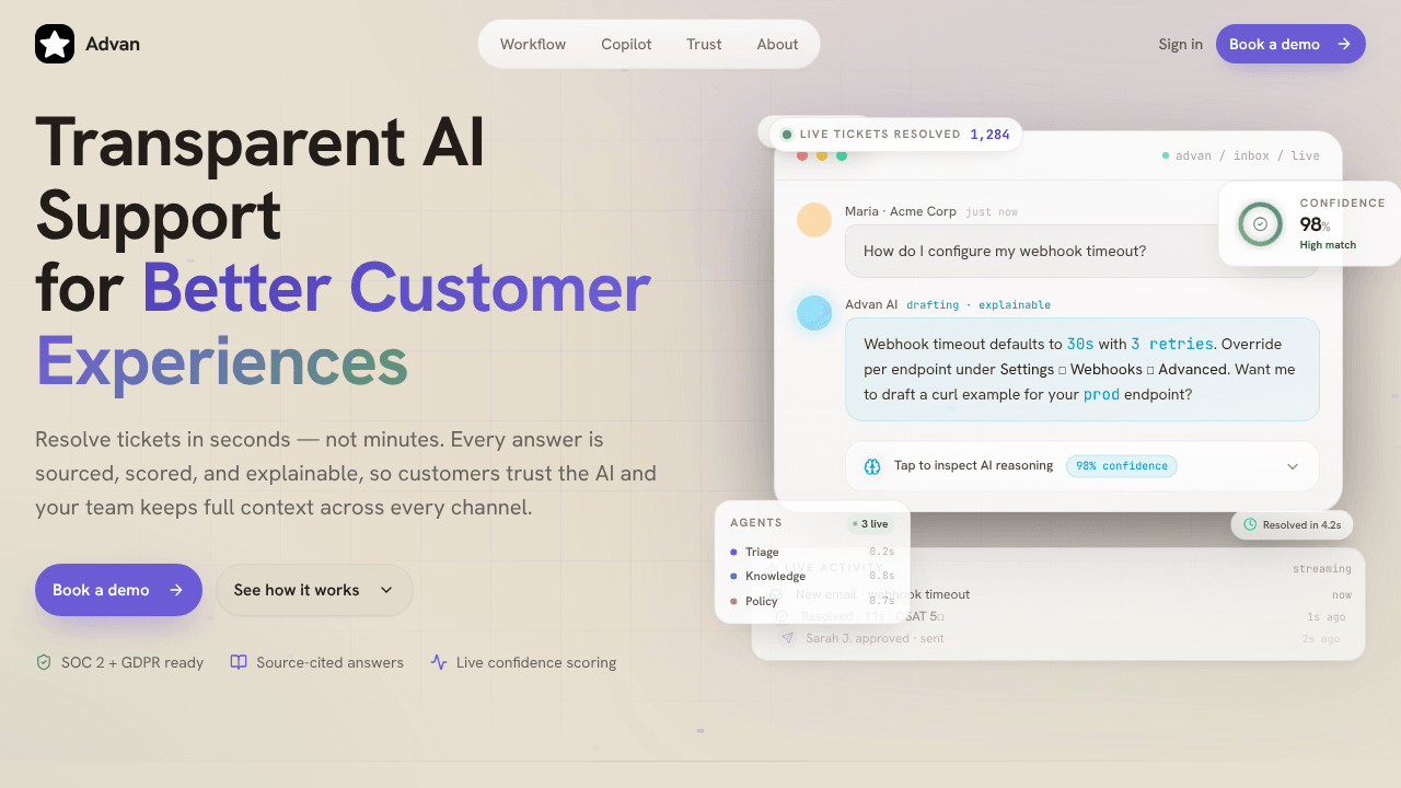 Transparent AI Customer Support