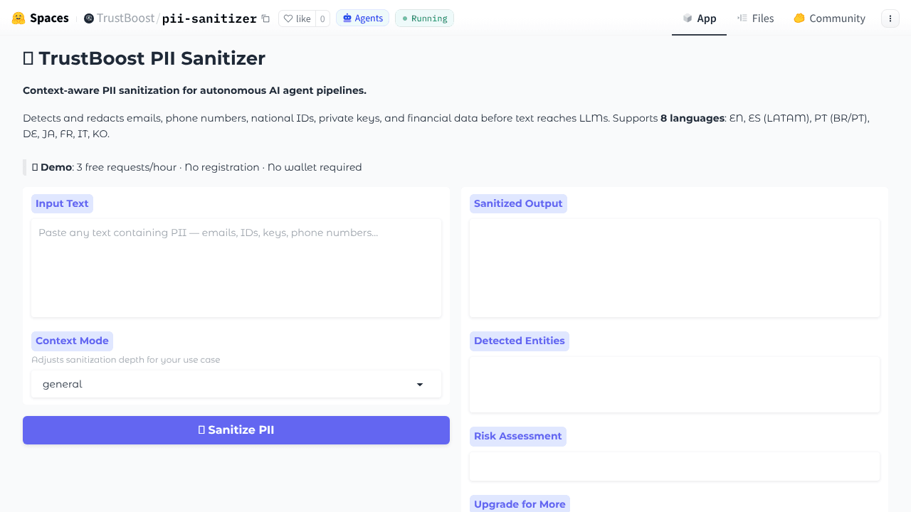 TrustBoost PII Sanitizer