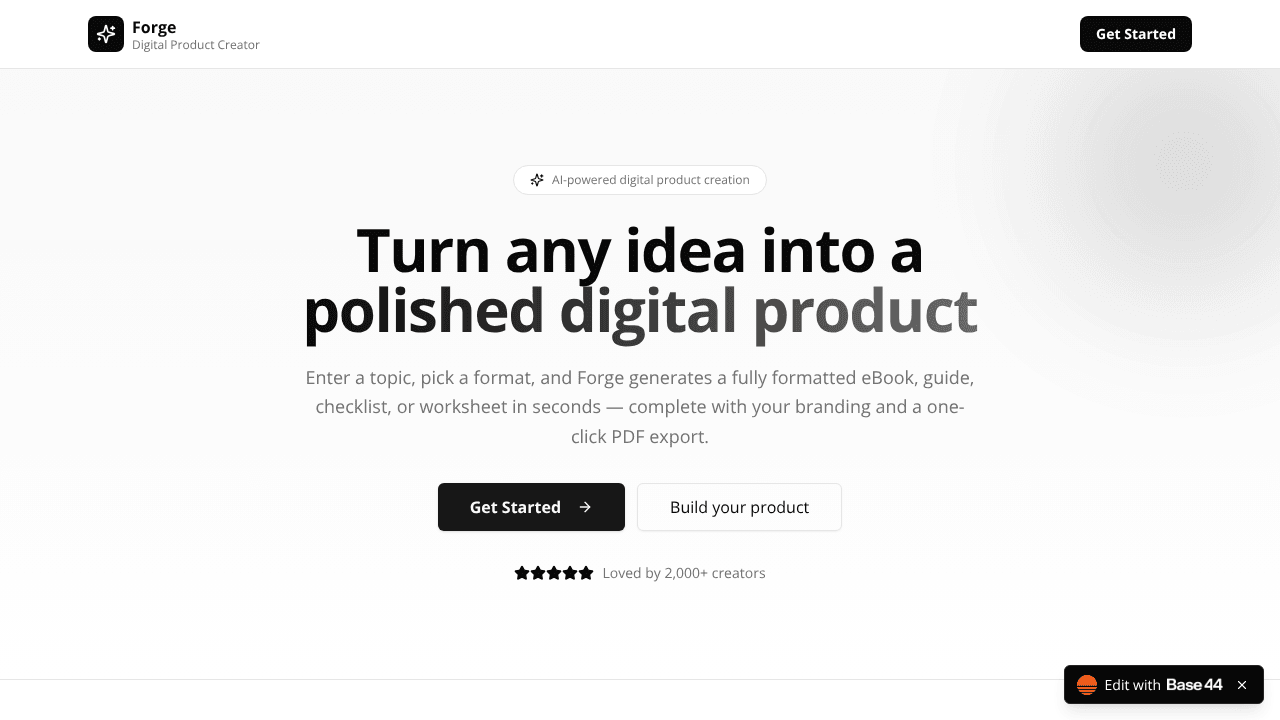 Turn idea into polished digital product