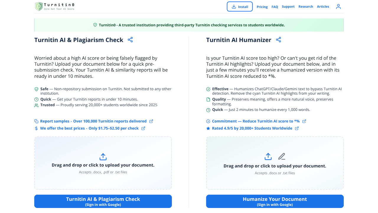 Turnitin Check & AI Text Humanizer