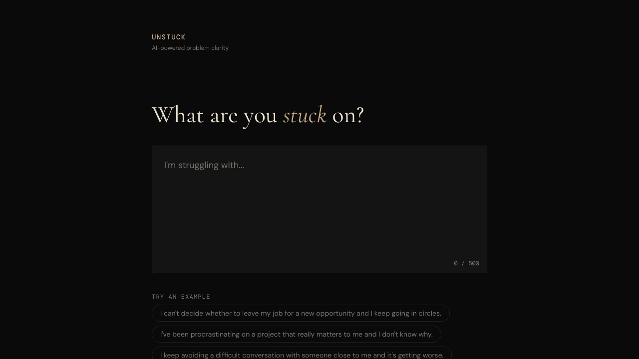 Unstuck