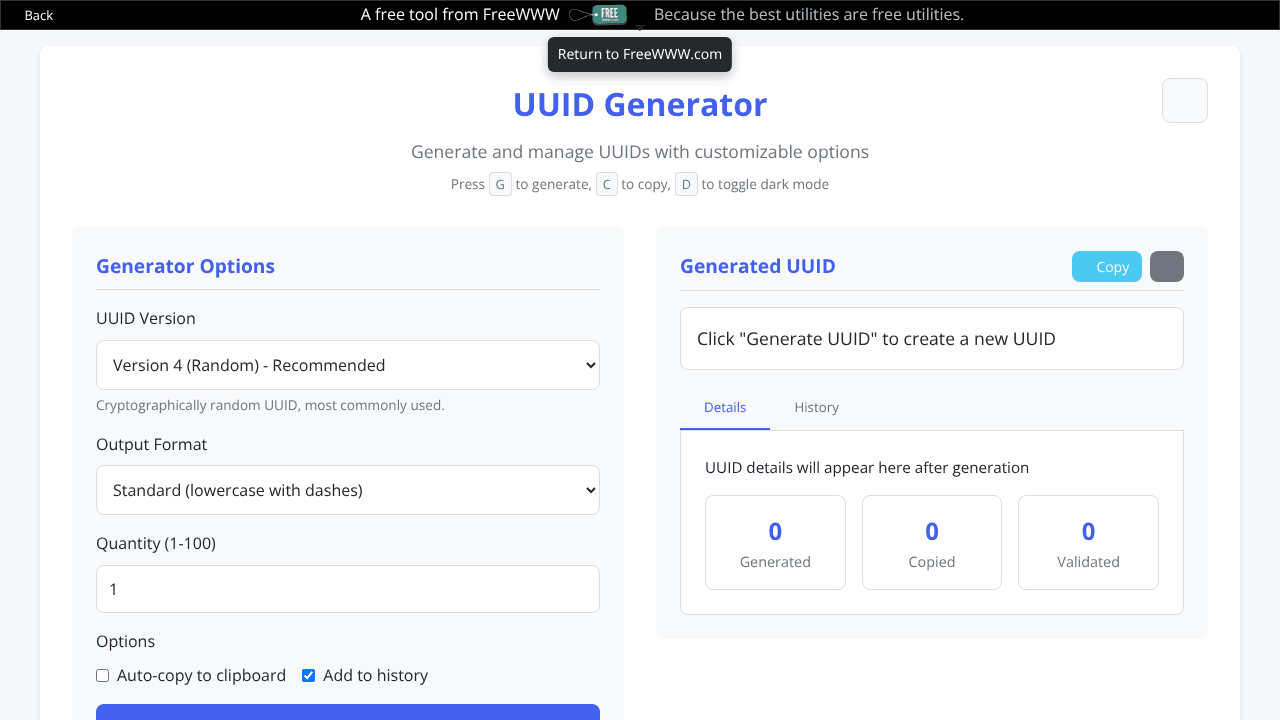 UUID Generator